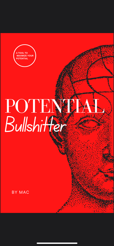 Potential Bullshitter book cover by Mac