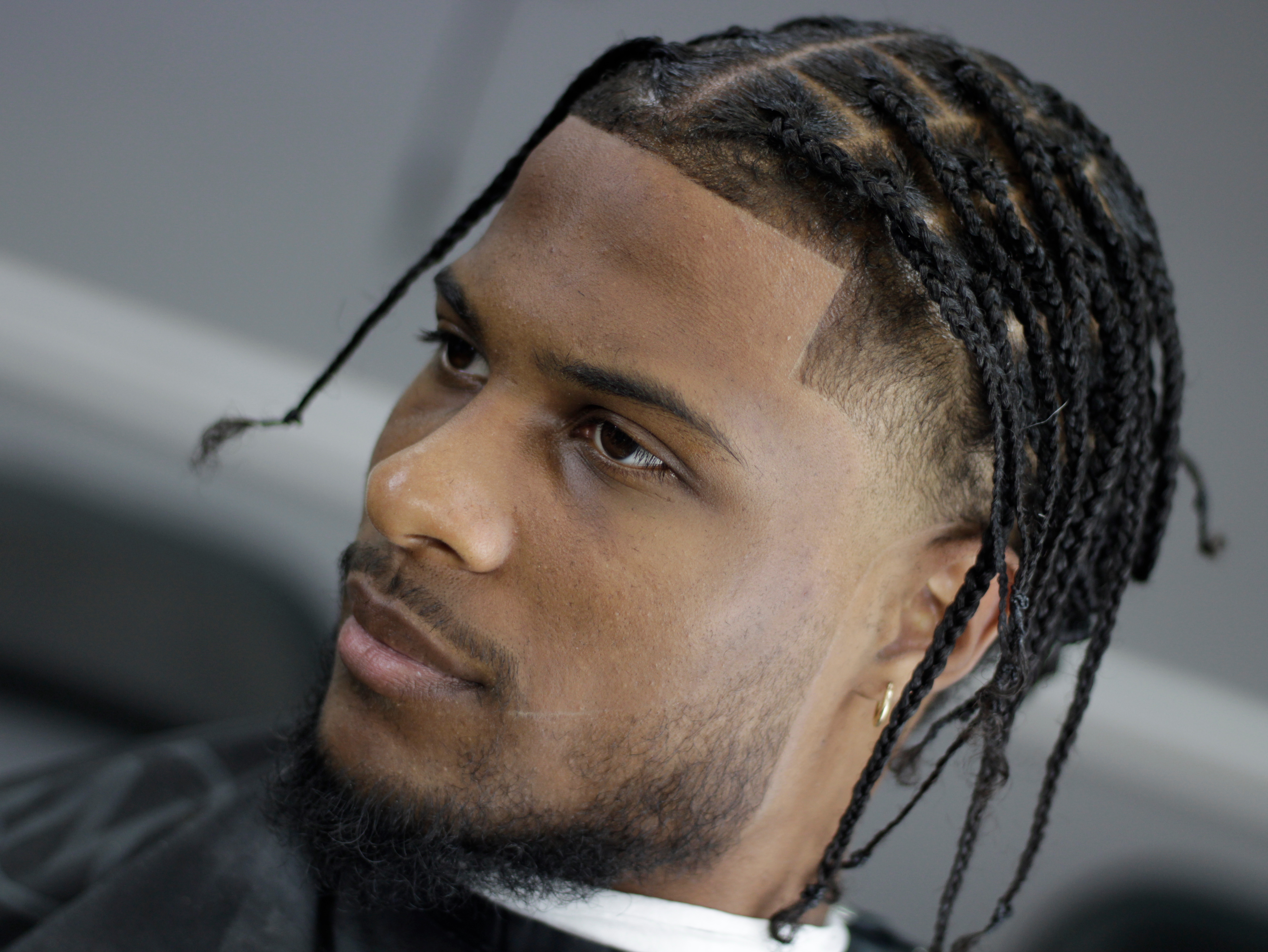 Braids with taper fade by Mac — Nashville barber